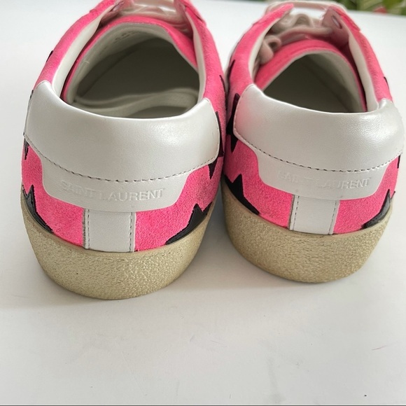 SAINT LAURENT Court Classic Sl06 Pink Star Sneaker - Picture 9 of 12